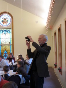 Photographer Alex-Michael Hoehne at work.