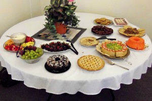 The dessert table