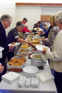 Another view of the buffet tables.